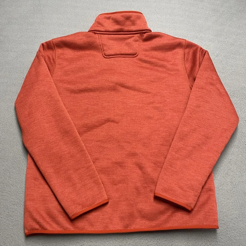 The North Face Sweater Fleece Pullover Mens Large Red Snap‎ Neck Zip Pockets